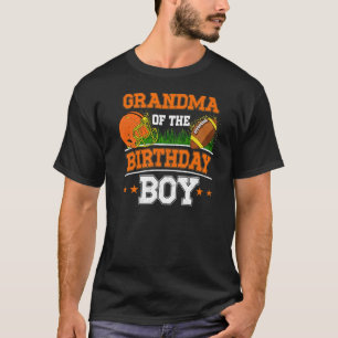 Grandma Of The Birthday Boy Football Soccer Theme  T-Shirt