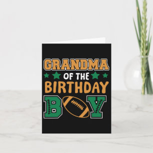 Grandma Of The Birthday Boy Funny Proud Football G Card