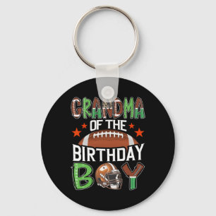 Grandma Of The Birthday Boy Game Day Football  Key Ring