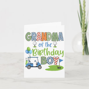 Grandma Of The Birthday Boy Golf Lover Family Matc Card