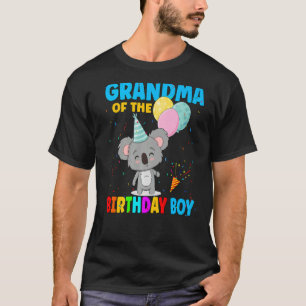 Grandma Of The Birthday Boy Koala Bear Family Koal T-Shirt