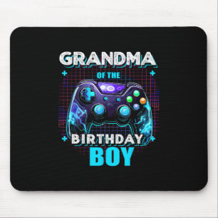 Grandma Of The Birthday Boy Matching Family Video  Mouse Pad
