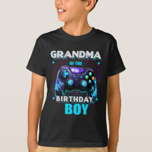 Grandma Of The Birthday Boy Matching Family Video T-Shirt