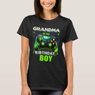 Grandma Of The Birthday Boy Matching Family Video T-Shirt