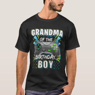 Grandma of the Birthday Boy Matching Video Game Bi T-Shirt