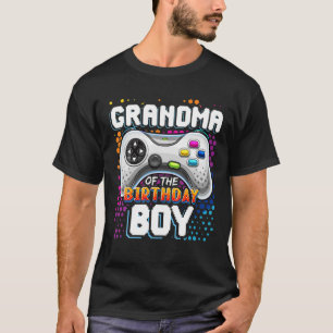 Grandma Of The Birthday Boy Matching Video Game Bi T-Shirt