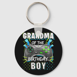 Grandma of the Birthday Boy Matching Video Game Key Ring
