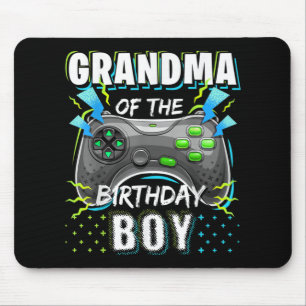 Grandma of the Birthday Boy Matching Video Game Mouse Pad
