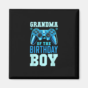 Grandma Of The Birthday Boy Matching Video Gamer B Magnet