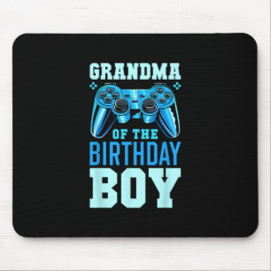 Grandma Of The Birthday Boy Matching Video Gamer B Mouse Pad
