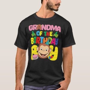 Grandma Of The Birthday Boy Monkey Family Matching T-Shirt