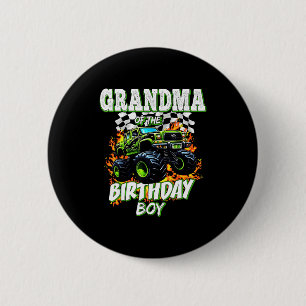 Grandma Of The Birthday Boy Monster Truck Birthday 6 Cm Round Badge