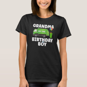 Grandma Of The Birthday Boy Recycling Trash Themed T-Shirt