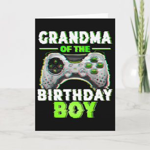 Grandma Of The Birthday Boy Video Gamer Matching F Card