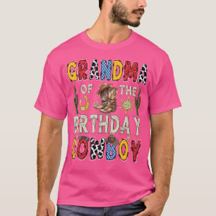 Grandma Of The Birthday Cowboy Rodeo Grandma Weste T-Shirt
