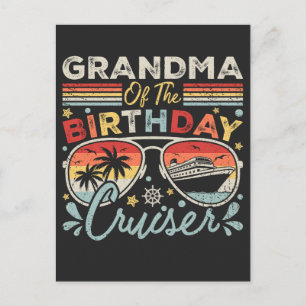 Grandma of the Birthday Cruiser Vacation Postcard