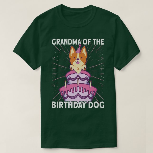 Grandma Of The Birthday Dog Birthday Corgi Dog-120 T-Shirt (Design Front)