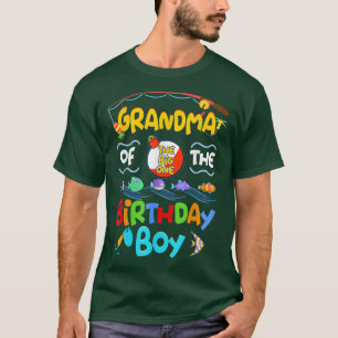 Grandma Of The Birthday For Boy Cute Fish Sea Grap T-Shirt
