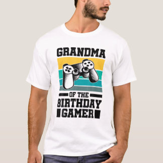 Grandma Of The Birthday Gamer Video Games Conole G T-Shirt