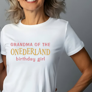 Grandma of the birthday girl Alice in Wonderland  T-Shirt