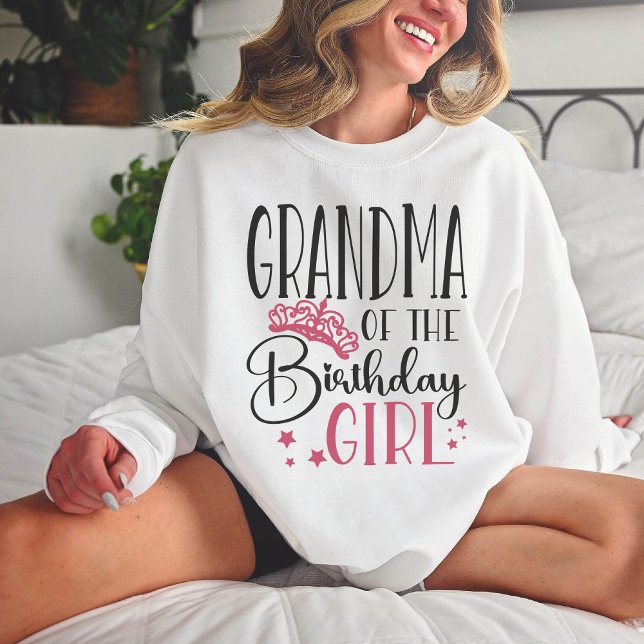 Grandma of the Birthday Girl Custom Family Sweatshirt (Creator Uploaded)