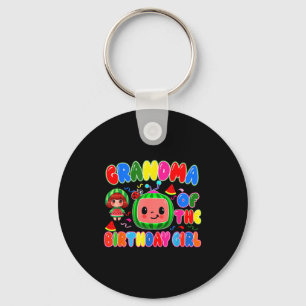 Grandma Of The Birthday Girl Melon Family Matching Key Ring