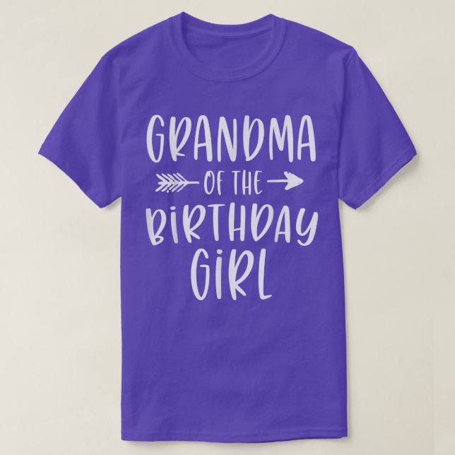Grandma of the Birthday Girl Mimi & Granddaughter  T-Shirt (Design Front)