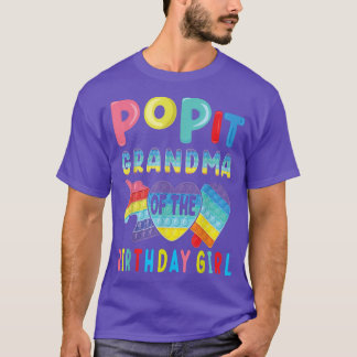 grandma of the Birthday Girl Pop It Unicorn Birthd T-Shirt