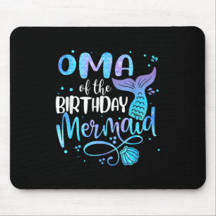Grandma Of The Birthday Mermaid Family Matching Pa Mouse Pad