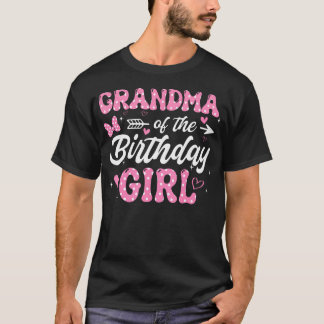 Grandma Of The Birthday Pink Girl Matching Family T-Shirt