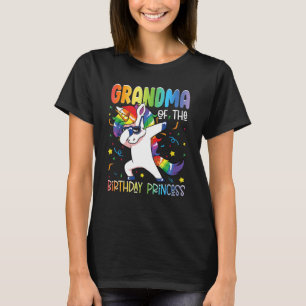 Grandma of the Birthday Princess Girl  Dabbing Uni T-Shirt