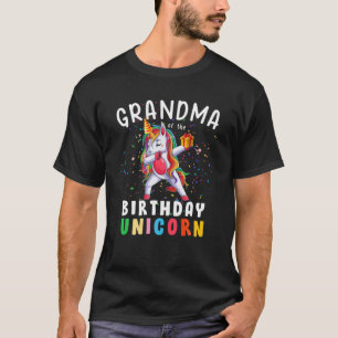 Grandma Of The Birthday Unicorn Dabbing Matching F T-Shirt