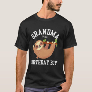 Grandma of the Boy Sloth Birthday Party for Grandc T-Shirt