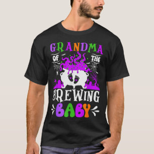 Grandma Of The Brewing Baby Grandma To Be Hallowee T-Shirt