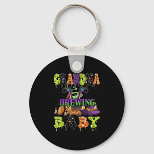 Grandma Of The Brewing Baby Soky Halloween Baby Sh Key Ring