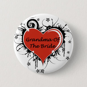 Grandma Of The Bride 6 Cm Round Badge