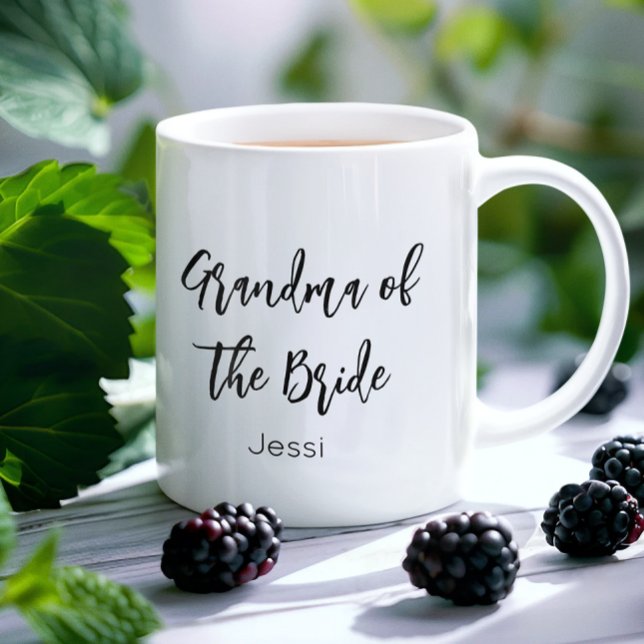 Grandma of the Bride Black White Wedding Mug (Creator Uploaded)