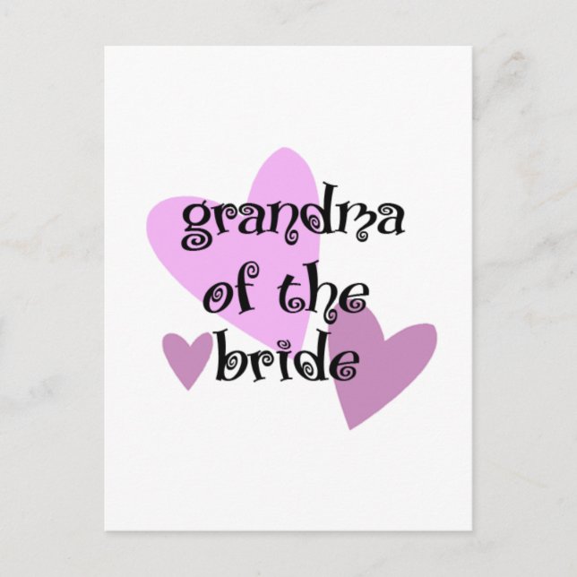 Grandma of the Bride Postcard (Front)