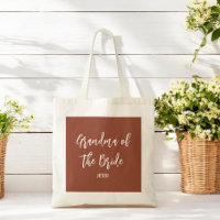 Grandma of the bride terracotta brown Tote Bag