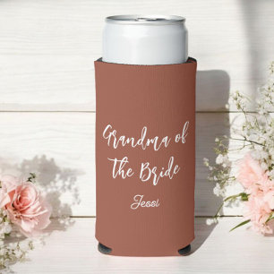 Grandma of the Bride Terracotta Wedding Seltzer Can Cooler