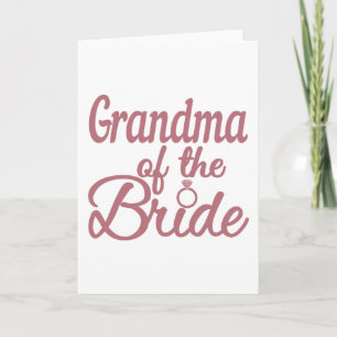 Grandma Of The Bride Wedding Family Matching Card