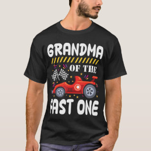 Grandma of The Fast One Birthday 1st Race Family T-Shirt