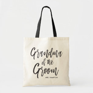 Grandma of the Groom Script Style Custom Wedding Tote Bag