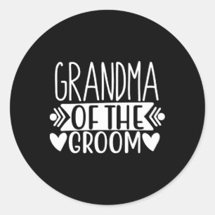 Grandma Of The Groom Tees Wedding Gift Bachelorett Classic Round Sticker