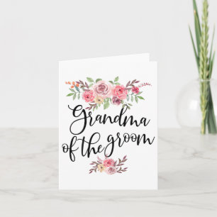 Grandma Of The Groom Wedding Bridal Party _1 Card