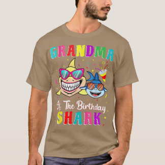 Grandma Of The Shark Birthday Family Birthday Gran T-Shirt