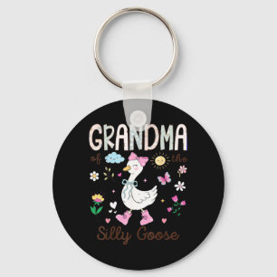 Grandma of The Silly Goose 1st Birthday Girl Key Ring