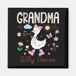 Grandma of The Silly Goose 1st Birthday Girl Magnet