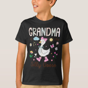 Grandma of The Silly Goose 1st Birthday Girl T-Shirt
