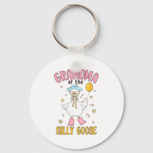 Grandma Of The Silly Goose First Birthday Family M Key Ring